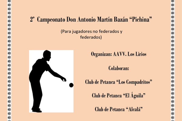 Campeonato de Petanca en la Asociación de vecinos Los Lirios