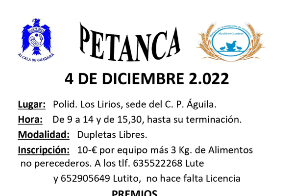 Torneo de Petanca en el polideportivo Los Lirios
