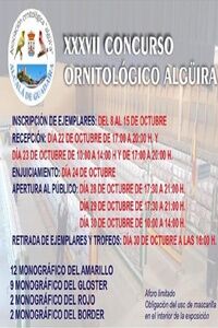 Celebración del XXXVII concurso ornitológico Algüira