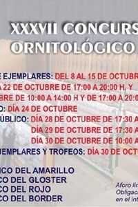 Celebración del XXXVII concurso ornitológico Algüira