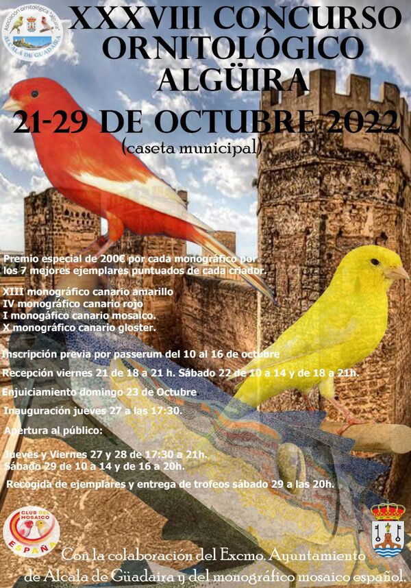 Alcalá celebra el XXXVIII Concurso Ornitológico Algüira