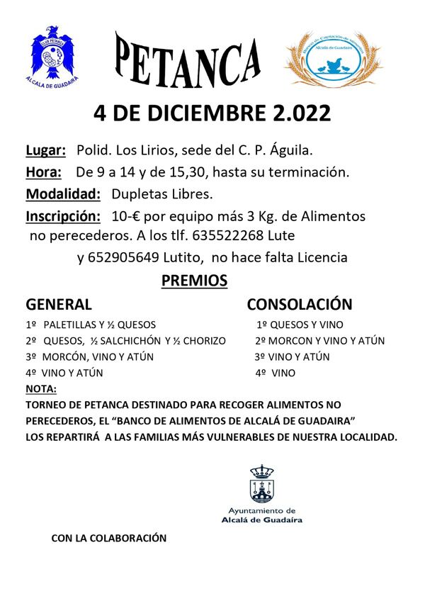 Torneo de Petanca en el polideportivo Los Lirios