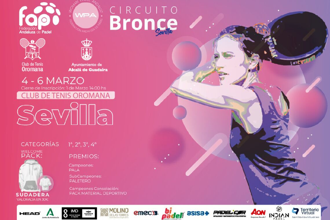 El Club Tenis Oromana sede del WOMAN CIRCUITO BRONCE SEVILLA de pádel