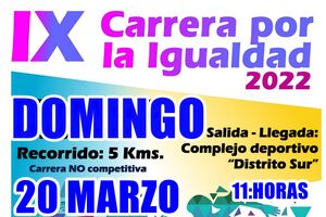 ​Alcalá celebra este domingo 20 de marzo IX Carrera `Por la Igualdad´