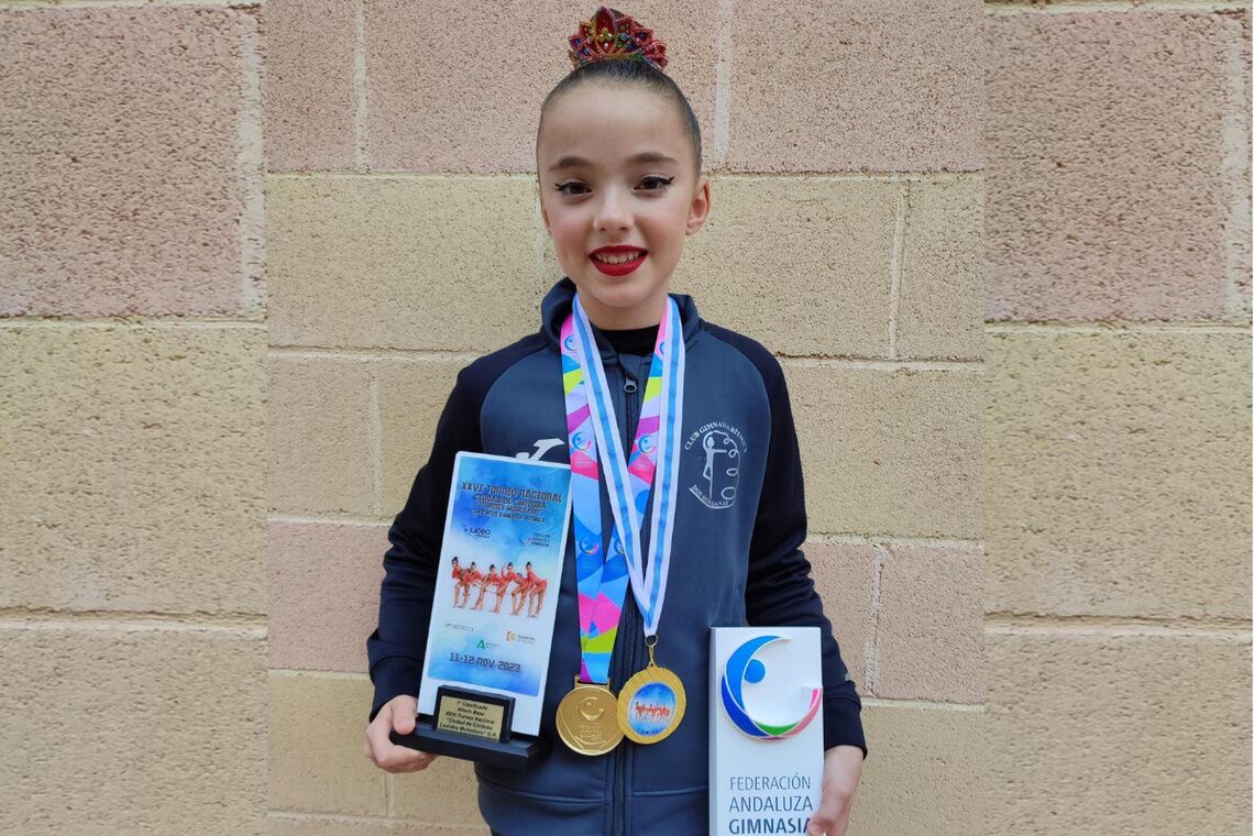 Nerea León, Campeona de Andalucía de Gimnasia Rítmica alevín base