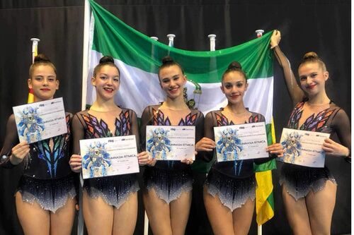 Cuatro gimnastas alcalareñas consiguen Diploma Nacional en el Campeonato de España de Rítmica conjuntos