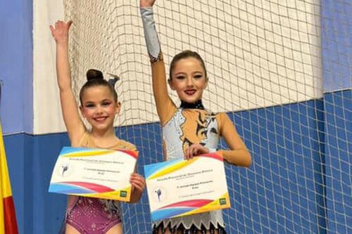 Las alcalareñas Lucia y Daniela consiguen una tercera posición en la primera jornada del provincial de gimnasia rítmica