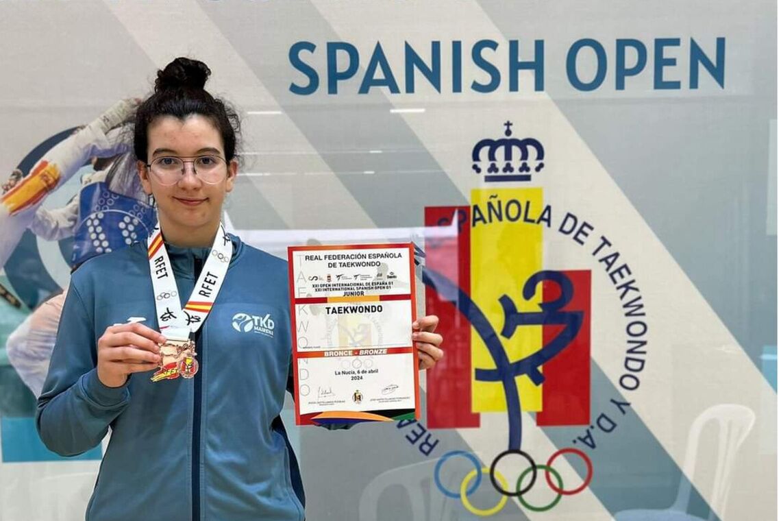 La alcalareña Amanda Jiménez conquista medalla de bronce en el XXI Open Internacional de España G1 de Taekwondo