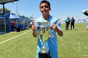José García Guillen, campeón de Andalucía benjamín con la selección sevillana de fútbol
