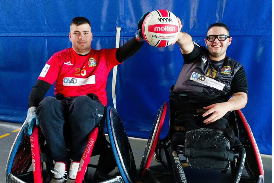 Representantes del Club Deportivo Dragones Quad Rugby en el Campeonato de Europa