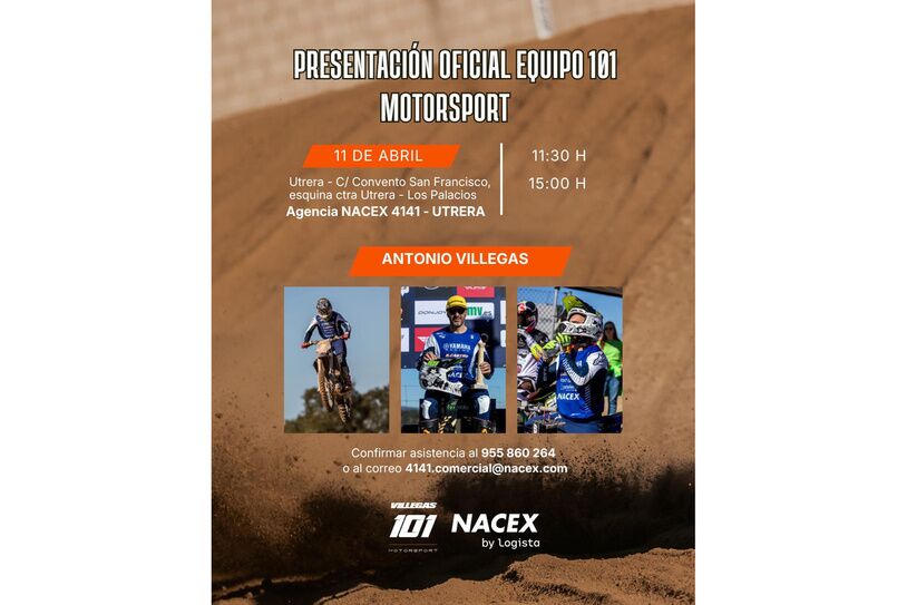 101 Motorsport presenta su equipo 2026 en Utrera con Antonio Villegas como referente
