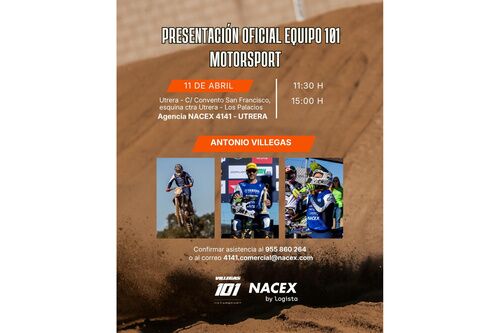 101 Motorsport presenta su equipo 2026 en Utrera con Antonio Villegas como referente