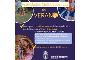 La Delegación de Deportes abre el plazo de bonificaciones para las Actividades Multideportivas