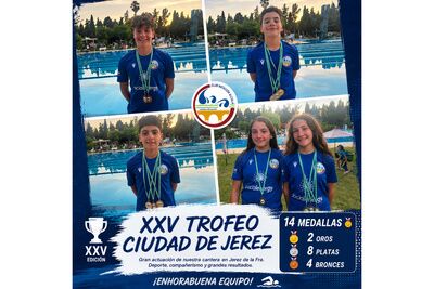 La cantera del Club Natación Alcalá brilla en el XXV Trofeo “Ciudad de Jerez”