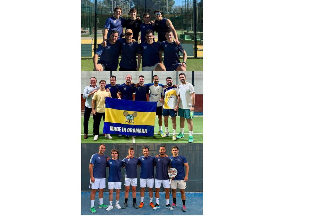 Los jugadores del Club Tenis Oromana llevan al equipo A absoluto de pádel al subcampeonato provincial