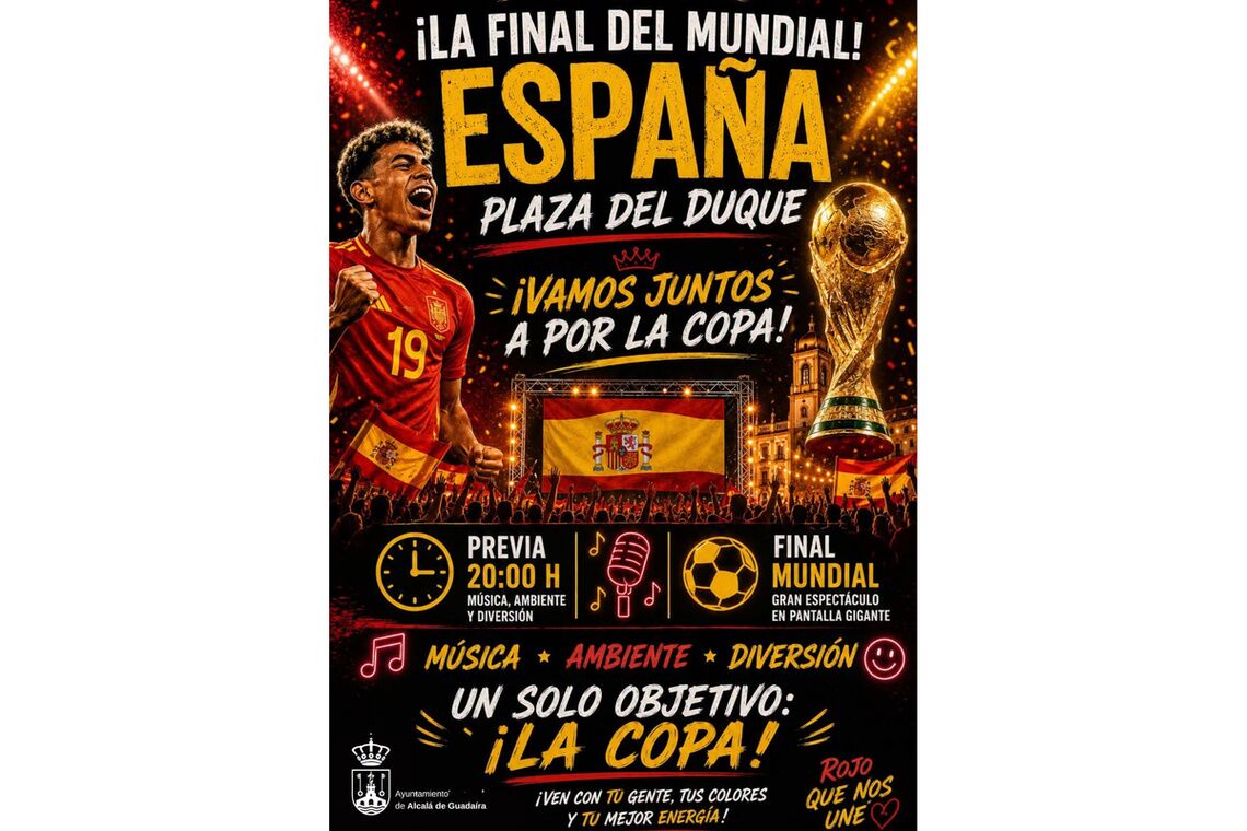 Alcalá se prepara para vivir la gran final de España en pantalla gigante