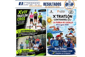EL CLUB CAPA FIRMA UN GRAN FIN DE SEMANA CON IMPORTANTES RESULTADOS EN TRIATLÓN