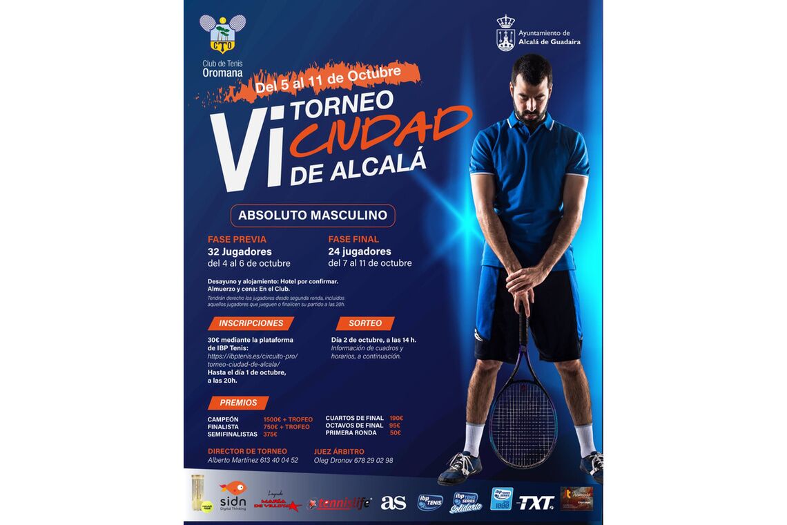 El VI Torneo Ciudad de Alcalá entra en su fase final con el mejor tenis en las pistas de Oromana